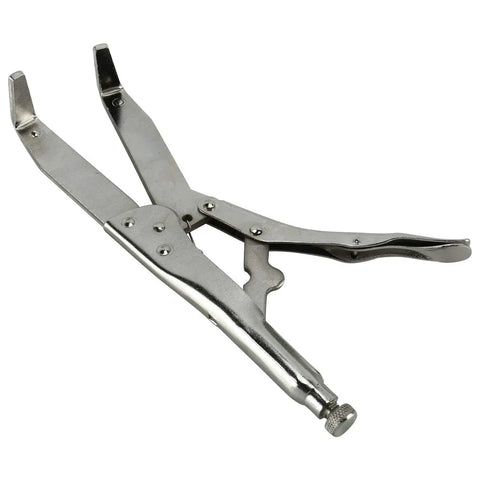 Heavy Duty Motorcycle Clutch Holding Tool With Hella Wide Adjustable Jaws For Square Tooth Hubs And Flywheels Hardened Carbon Steel Spanner in silver.
