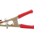 Heavy Duty 300A Welding Ground Clamp With Solid Brass Construction And Wide 45mm Jaw Opening For Secure Slip Free Grip On Thick Metal During High Current Arc MIG TIG Stick Welding Jobs.