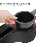 Hand removing cup from Golf Cart Armrest With Cup Holder And Rear Seat Rests For EZGO Club Car Yamaha, UV Resistant ABS