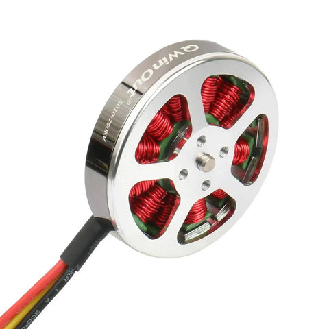 Heavy Duty 5010 Brushless Motors 350KV To 750KV High Torque Setup For Custom DIY RC Drone Projects showing a close-up of a motor with red coils.