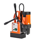 Heavy Duty Magnetic Drill Press With 1100W Copper Core Motor, 200-750 RPM, 40 mm Core Depth And 16 mm Max Drill Diameter, side view.