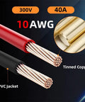 XT90 Male To Male 10AWG Extension Cable For RC Battery And Portable Power Station Solar Panel Charger Lead with tinned copper wire