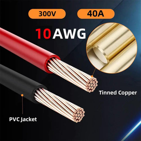 XT90 Male To Male 10AWG Extension Cable For RC Battery And Portable Power Station Solar Panel Charger Lead with tinned copper wire