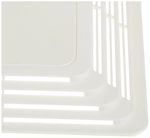 Close-up of Easy Install Replacement Ceiling Fan Grille for 676 and 684 Models With Springs, OEM S97013576 Fit, Durable Broan NuTone Vent Cover