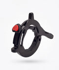Heavy Duty Motorcycle Cruise Control Throttle Lock With Serrated Heart Push Button Nonslip Handlebar Mount in flat black