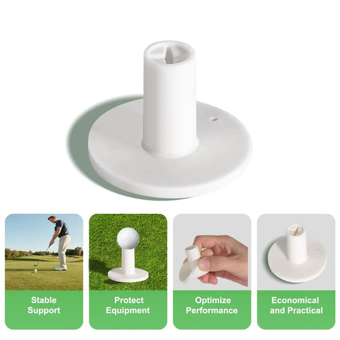 Pro Grade Adjustable Rubber Golf Tees For Mats And Indoor Outdoor Practice With Non Slip Holder Heavy Duty 1.5 Inch Height Tees