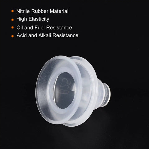 Clear Silicone Vacuum Sucker Cup Pad With Gasket For Industrial Use 4mm ID 27mm OD displayed against black background