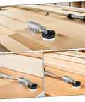 Three Pack Hydraulic Damping Cabinet Hinges With Soft Close For Kitchen And Shower Cabinets Heavy Duty Glass Door Displays Smooth Quiet Operation And Easy Installation By Lurrose, shown installed on wooden panel.