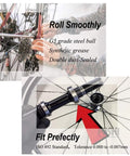15x26x7mm Ball Bearing Set For Bicycle Rear Hubs Chrome Steel Rubber Sealed Smooth Spin Low Friction ISO 492 2005 Standard Compatible With American Classic Rear Hubs Pack Of Four Bearings showing hub installation and fitting details