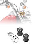 Harley Handlebar Riser Damper Bushing Kit For Sportster 1973 To 2023 Softail Dyna FXR 1973 To 2017 Heavy Duty Polyurethane And Stainless Steel Construction Delivers Vibration Reduction Keeps Your Handlebars Rock Solid And Shake Free. Polyurethane bushings and stainless spacers set