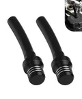 2 Pack CNC Aluminum Gas Cap Vent Tube With Steel Balls Universal Fuel Cap Air Vent Hose For ATVs Motorcycles Dirt Bikes And Off Road Vehicles Black