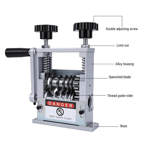 Tbest Electric Wire Stripper For 3.5-17Mm Cables showcasing alloy housing, double adjusting screws, and quenched blade details.
