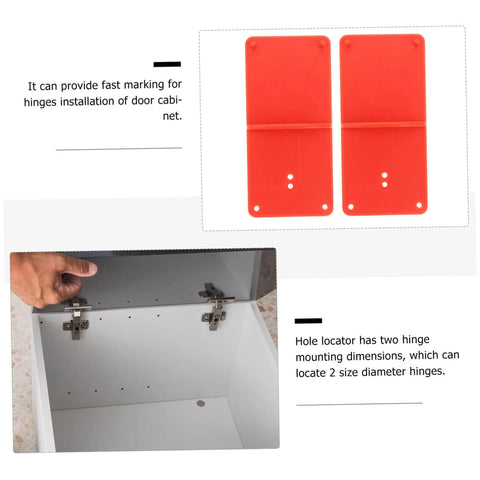 Carpentry Hinge Positioning Tool Set Pro Grade With Adjustable Hole Locator For Cabinet Doors Precise Angle Drilling 2 Pack