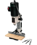 Heavy Duty Benchtop Drill Press And Mortiser With Half Inch Chisel And Four Three Quarters Inch Stroke, rotary head and mortising attachment.