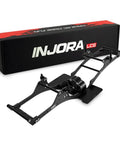 Low Center Gravity Carbon Fiber Chassis Kit With Center Transmission For 1 To 10 RC Crawlers Upgrade Beefy Ultra Lightweight Durable Frame Compatible With AR44 Axles And More, shown with box in background