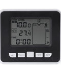 Display screen of Ultrasonic Water Level Sensor Transmitter With Temperature Display For Outdoor Tanks, wall mount receiver.