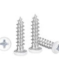 Premium Grade Rock Solid Heavy Duty Phillips Pan Head Self Tapping Screws 50 Pack M4 X 14mm Zinc Coated Carbon Steel, close-up view