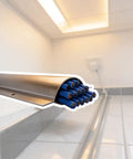 Stainless Steel Cable Cover For Ceiling Wall And Floor Paintable Cable Management Channel with blue cables inside