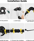 Installation guide steps for Built Like A Tank Wall Mounted Clothes Rack 3 Pack Black Industrial Pipe Garment Rail.