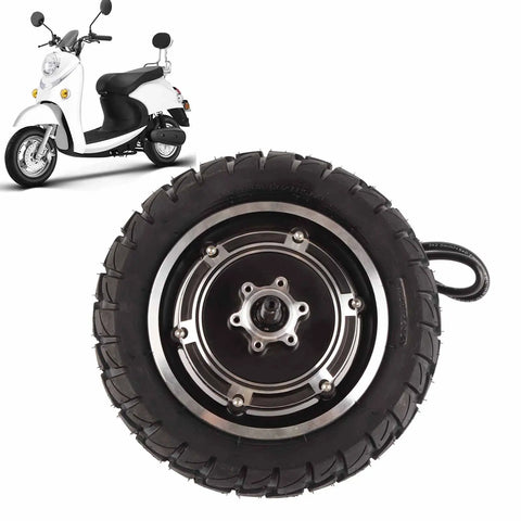 10 Inch Wheel Hub Motor Assembly Delivering Badass Torque 36V To 60V Electric Bike Conversion front view with visible rim and tire.