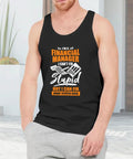 Fire Mens Motorcycle Mechanic Tank Top Hella Soft 100 Percent Cotton Muscle Tee in black, sleeveless, for casual wear.