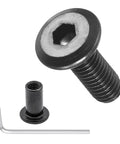 Premium Rock Solid Furniture Crib Screws Replacement Set with heavy duty hex bolt, barrel nut, and torque wrench for nursery use.