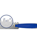 Comfort Grip Square-Notch Margin Tile Trowel With Six-Inch By Two-Inch Blade, shown with close-up of 1/4 inch notches