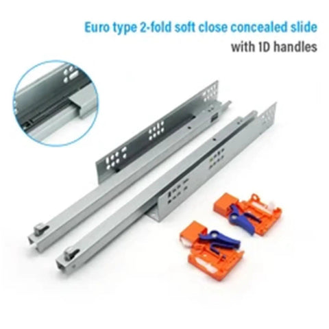 Undermount Drawer Slides With Handle Push Open Soft Close Concealed Drawer Slides For Kitchen And Bathroom Easy Install