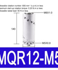 Built Tough Low Torque Rotary Joint Seal For Pneumatic Cylinder Systems MQR12-M5, features clear dimensions and specifications.