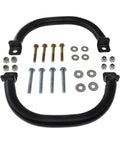 Heavy Duty Golf Cart Grab Handles Pair Fit Club Car Ezgo And Yamaha Lifted Carts Featuring Tight Round Grips Plus All The Bolts Needed For A No Fuss Setup That Makes Boarding Your Ride A Breeze, including black metal handles and installation hardware.