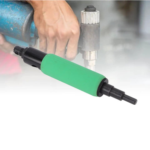 Blind Rivet Removal Tool Kit For 1/4 Inch Drills, Built For Fast, No Hassle Rivet Popper Action, Universal Compatibility With Pneumatic Or Electric, Includes Guide And Five High Speed Threaded Bits That Precisely Fit 1/8 Inch Rivets, green handled bit