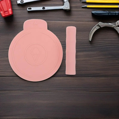 Pink Silicone Freeze Container Guard Sleeve for Ninja Creami Ice Cream Maker, dust leak protection, replacement part