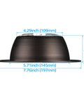 Side view of 12-Pack 6 Inch Recessed Light Trim With Detachable Ring And Step Baffle In Oil Rubbed Bronze Full Metal Build