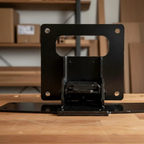 Black metal Folding Table Hinge Space Saving Bracket for DIY Home Office and Kitchen Mod Automatic Locking Heavy Duty Right Angle