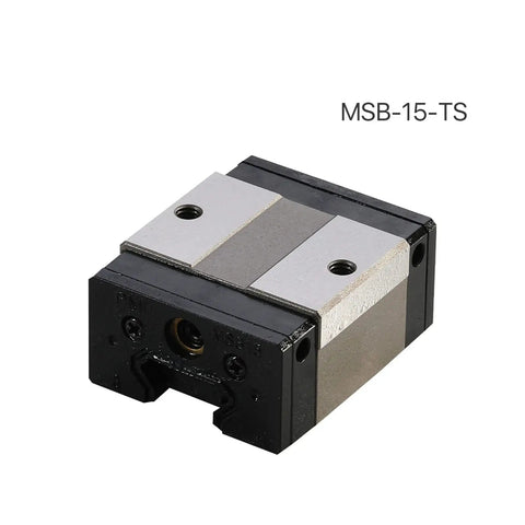 High Precision PMI Linear Guideway Carriage For CO2 Laser Cutting Machine Universal Metal Parts MSB15S, shown in detailed close-up view.