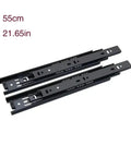 Pro Grade Full Extension Drawer Slides Bottom Mount Cabinet Hardware Dead Smooth Roll Design Heavy Duty Pair, 55cm length.