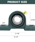 Heavy Duty Pillow Block Bearing 1 Inch Bore Cast Iron Mounted Bearing Block Self Aligning For Industrial Machinery, 4 Pack