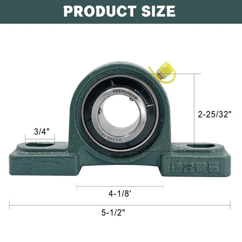 Heavy Duty Pillow Block Bearing 1 Inch Bore Cast Iron Mounted Bearing Block Self Aligning For Industrial Machinery, 4 Pack