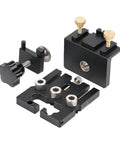 Pro Shop Quality High Precision Woodworking Hole Punch Tool Dowel Jig For Accurate Hole Location In Furniture Assembly And DIY Projects Aluminum Alloy Construction For Long Lasting Performance, visible in various components