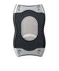 2 In 1 Cigar Cutter With V Cut And Straight Cut For Maximum Flavor Ergonomic Stainless Steel Design With Spring Loaded Blade Black