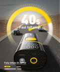 Dual Cylinder Portable Tire Inflator With Digital Gauge 150 PSI 100W 12V DC for Fast Inflation On The Go, 7800mAh Battery
