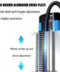 Powerful 1500W Magnetic Drill Press with cold drawn aluminum guide plate for precise 180mm height adjustment.
