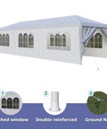 Built Tough 10 By 30 Foot Heavy Duty Outdoor Wedding Canopy With Eight Sidewalls Offering Full UV Protection And Being Totally Waterproof Perfect For Your Backyard Parties And Big Events