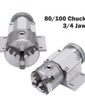 Three Jaw Wood Lathe Chuck Set 100mm And 80mm Options For CNC Router And Woodworking Rotary