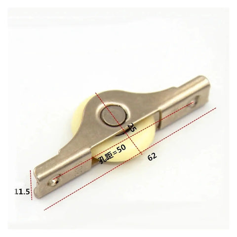 Heavy Duty V Groove Wheel With Silent Nylon Caster For Slick Sliding Door Track Operation Top Pick For Cabinet Wardrobe Window Hardware Upgrade Small iron frame pulley with nylon wheel, dimensions shown.