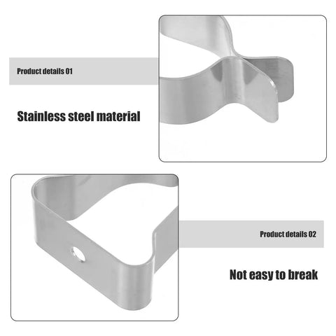 Heavy Duty Window Well Cover Retaining Clips 10 Pack Spring Clamps For Secure Basement Install Quick Easy Hold Down Kit Hardware stainless steel clip