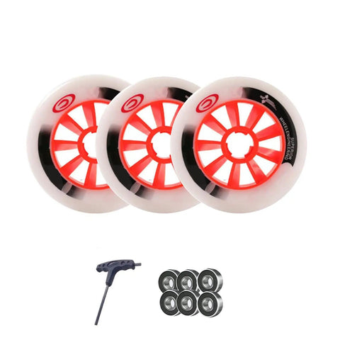 Pro Inline Skate Wheels Set 2 Pack 90mm 100mm 110mm 125mm With 85A Hardness ABEC-9 Bearings High Rebound PU For Outdoor