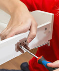 Installing 5 Sets Drawer Slide Replacement Kit With Rollers For Dresser Drawers, smooth glide center mount track, brown guide