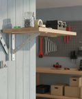 Stainless Steel Triangular Shelf Brackets For Wall Mounts Beefy Heavy Duty Kitchen And Bathroom Shelves Level And Secure Support