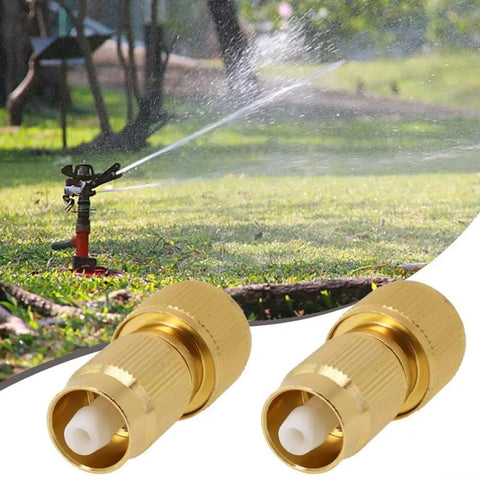 Heavy Duty Brass Quick Coupling Connectors For Garden Misting And Car Wash Expandable Water Hose Repair Kit With Durable Adapter Fittings, brass couplers